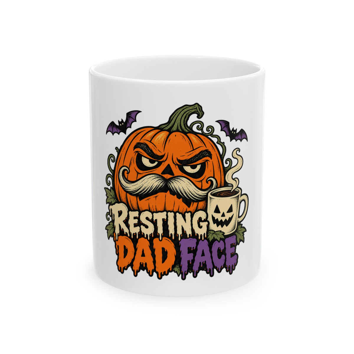 Resting Dad Face — Halloween Dad Mug | White Ceramic 11oz