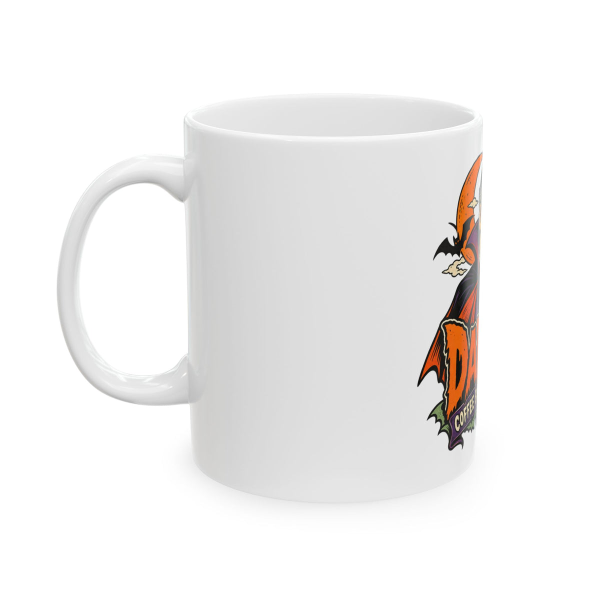 Dadcula — Halloween Dad Mug | White Ceramic 11oz