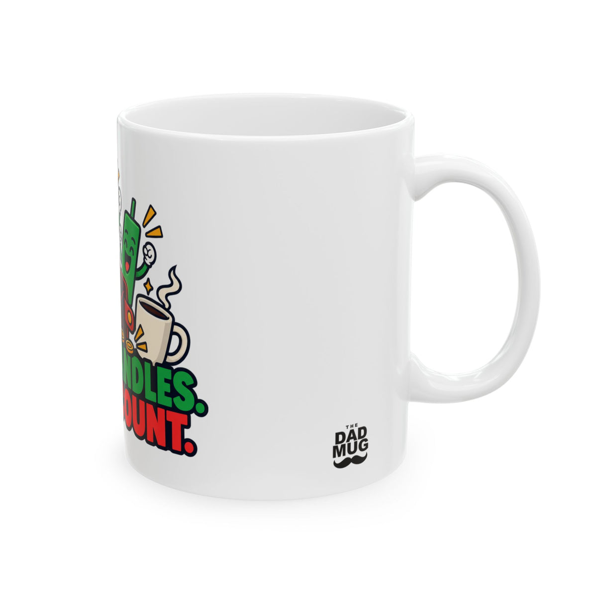 Green Candles. Red Account. — Funny Day Trader Gift Mug | White Ceramic 11oz