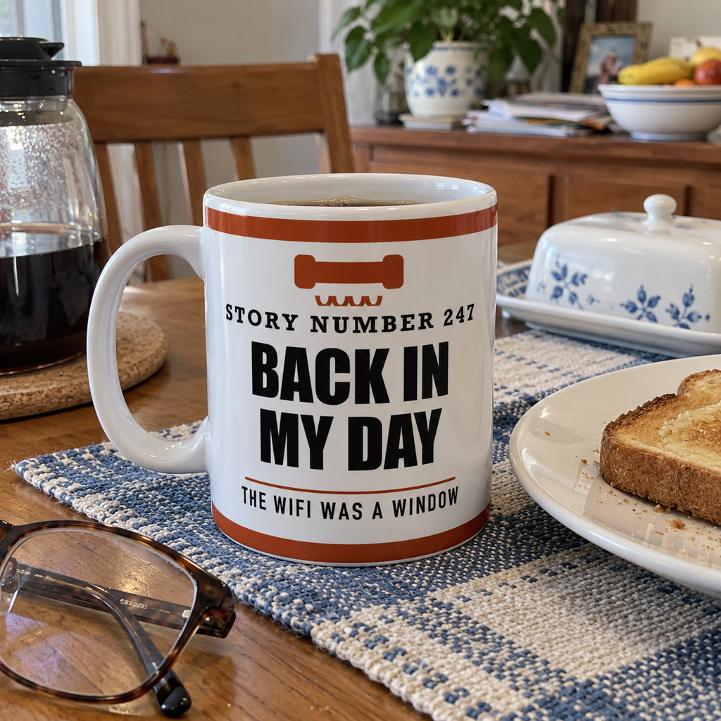 Back In My Day — Funny Nostalgia Gift for Dad | White Ceramic Mug, 11oz and 15oz