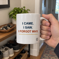 I Came. I Saw. I Forgot Why. — Funny Dad Gift Mug | White Ceramic 11oz