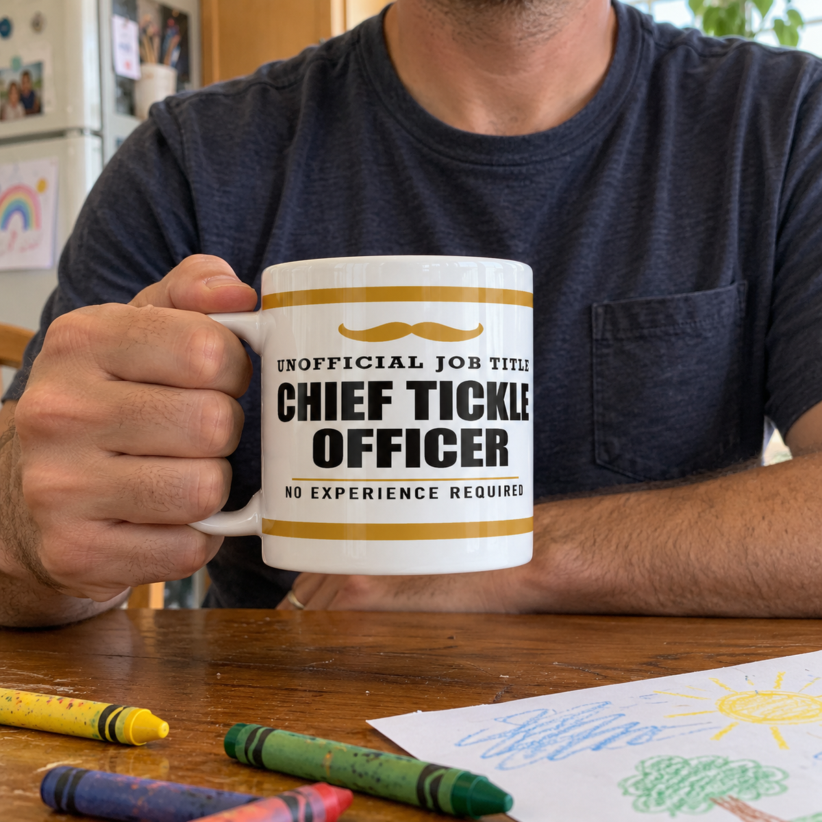 Chief Tickle Officer — Funny Dad Gift | White Ceramic Mug, 11oz and 15oz