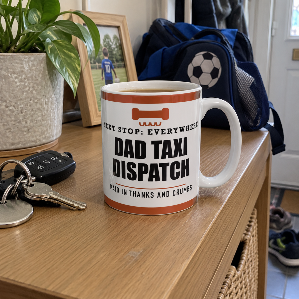 Dad Taxi Dispatch — Funny Dad Taxi Gift | White Ceramic Mug, 11oz and 15oz