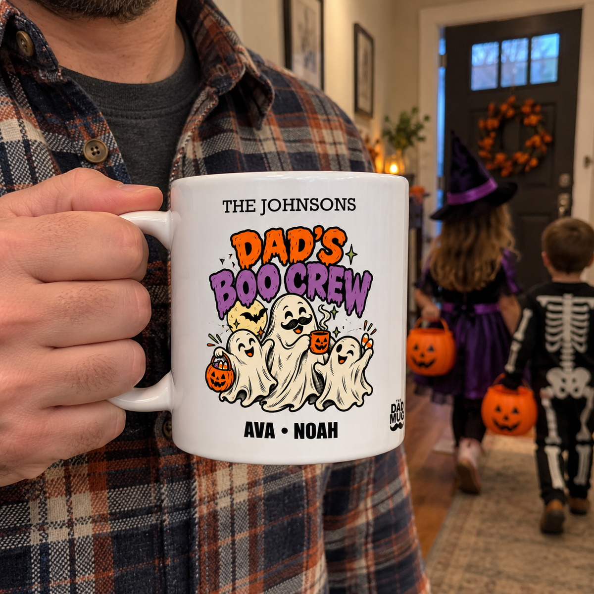 Dad’s Boo Crew — Personalized Halloween Family & Children’s Names Mug | 11oz