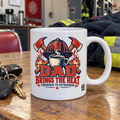 Dad Brings The Heat — Firefighter Dad Gift Mug | White Ceramic 11oz