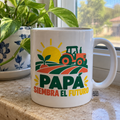 Papá siembra el futuro — Taza para papá agricultor | Cerámica blanca 11oz