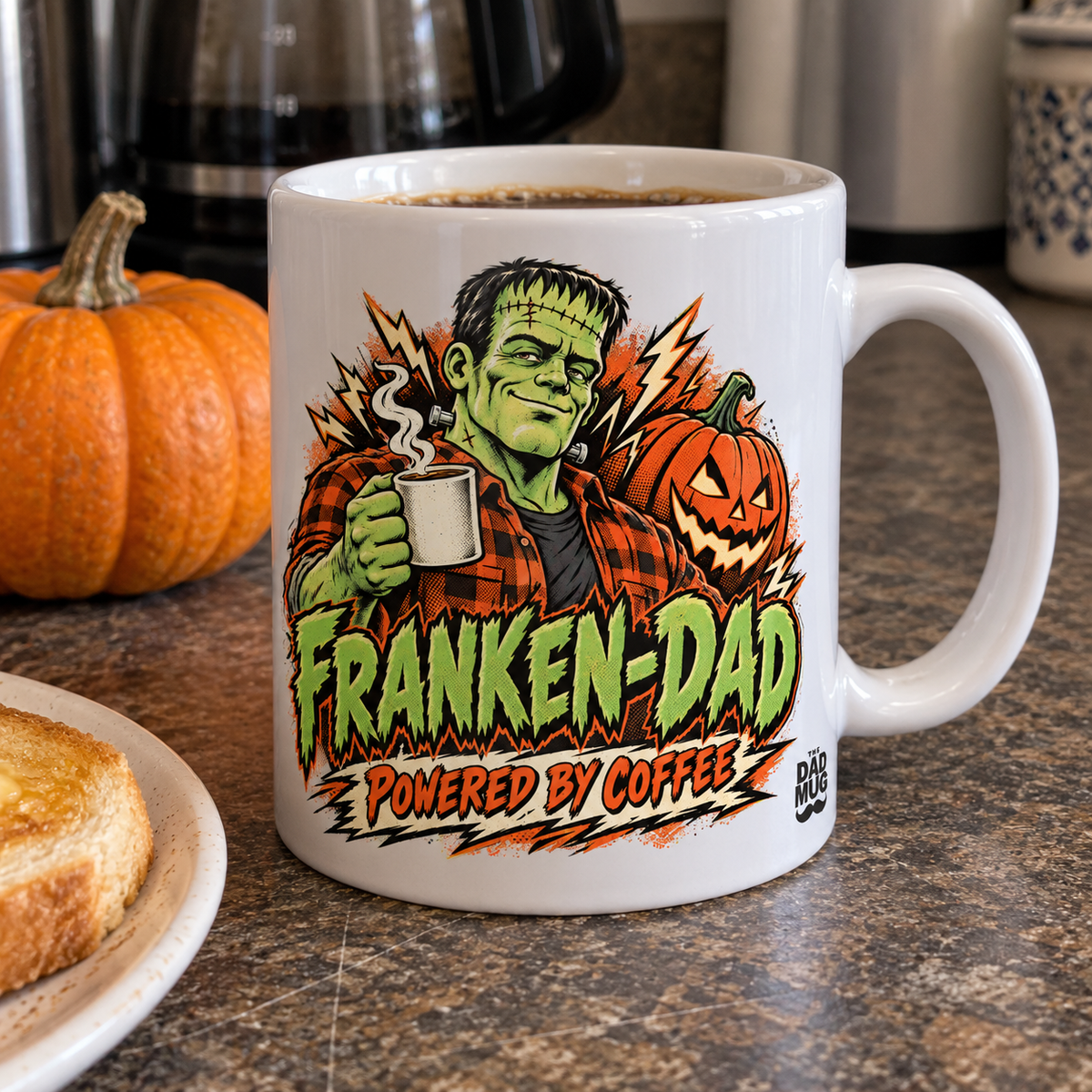 Franken-Dad — Halloween Dad Mug | White Ceramic 11oz