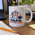 Papá diseña el mañana — Taza para papá arquitecto | Cerámica blanca 11oz