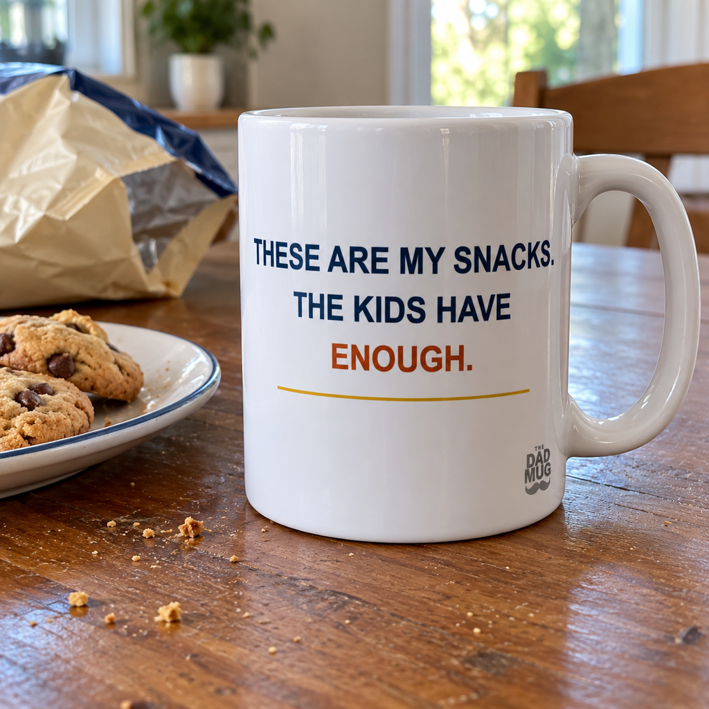 These Are My Snacks. The Kids Have Enough. — Funny Dad Gift Mug | White Ceramic 11oz
