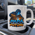 Papá enciende el futuro — Taza para papá soldador | Cerámica blanca 11oz