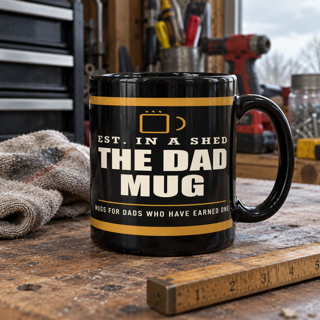 The Dad Mug — Classic Dad Gift | Black Mug, 11oz and 15oz